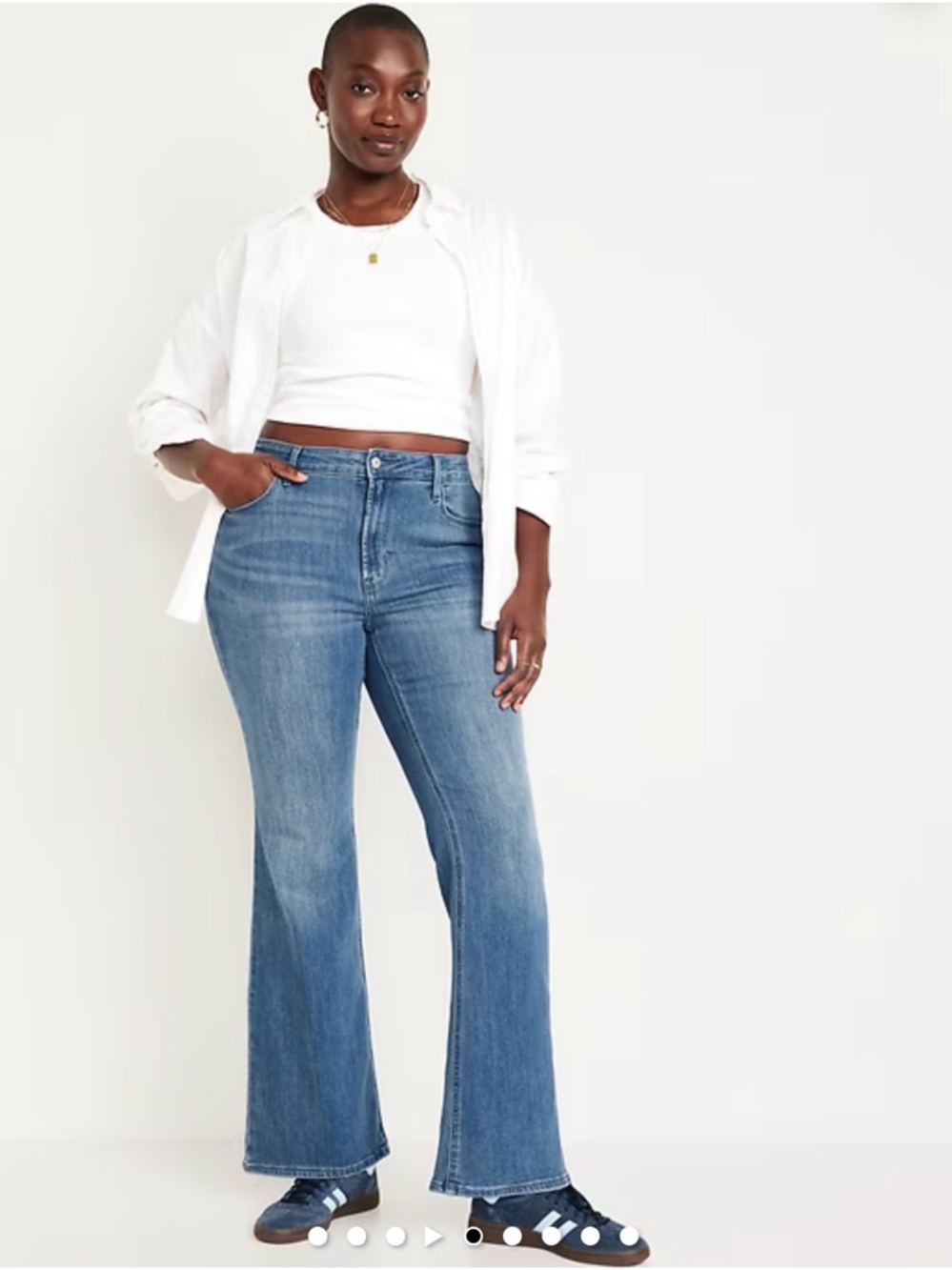 Old Navy Medium Blue High-Rise Flare Jeans